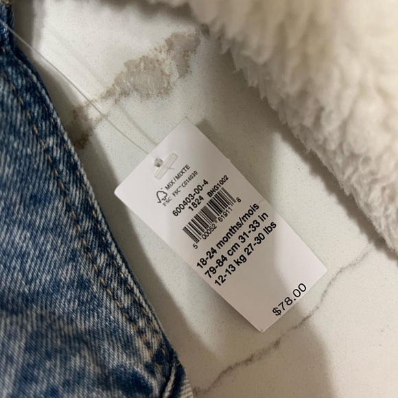 Baby gap denim Sherpa jacket NWT - Picture 6 of 6